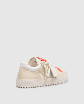 Off-White Бежевые кожаные кроссовки 3.0 Court OMIA29KS26LEA001