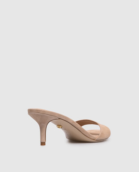 Babe Pay Pls Бежевые замшевые мюли 274503ZA