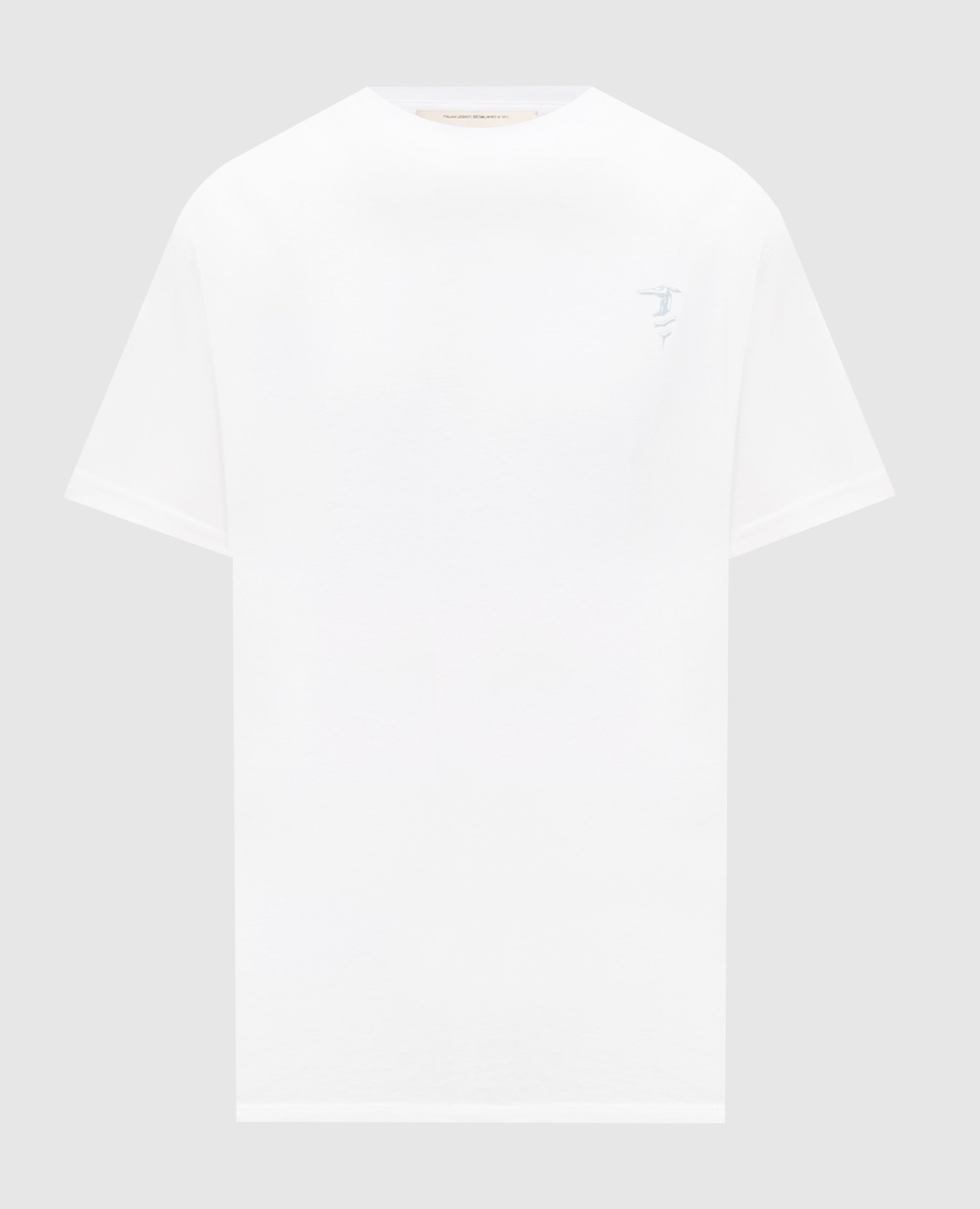 Белая футболка с принтом эмблемы