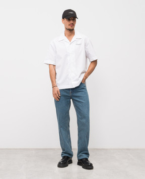 Givenchy Біла сорочка з принтом логотипа BM618F1YJQ