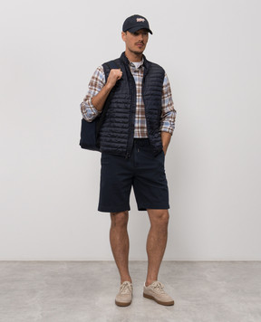 Woolrich Сині шорти з льоном CFWOSH2003MRUT5288