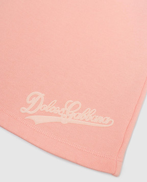 Dolce&Gabbana Дитяча рожева спідниця з фактурним логотипом L5JIC1G7PWH812+