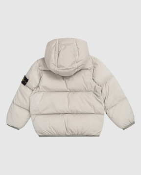 Stone Island Дитячий пуховик кольору хакі з логотипом K2S164100017S002824