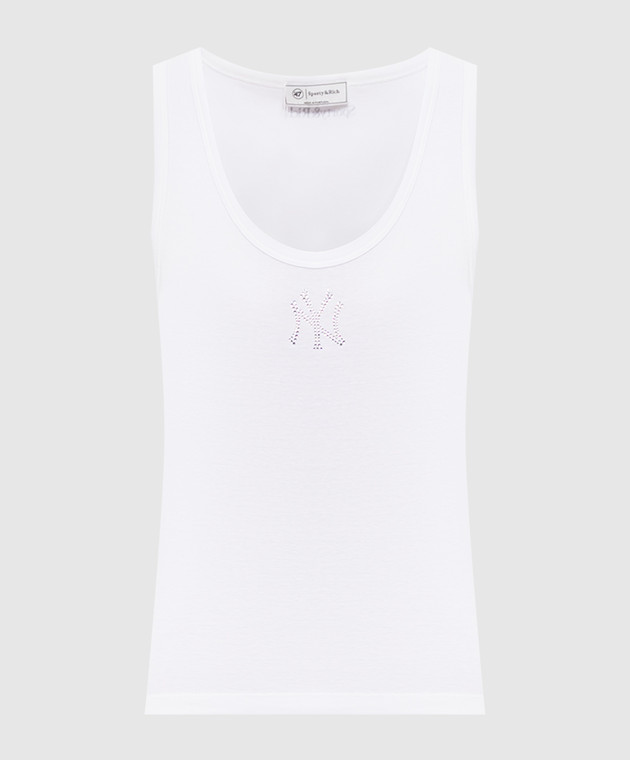 Sporty & Rich Біла майка Yankees з кристалами TO136718635WH01
