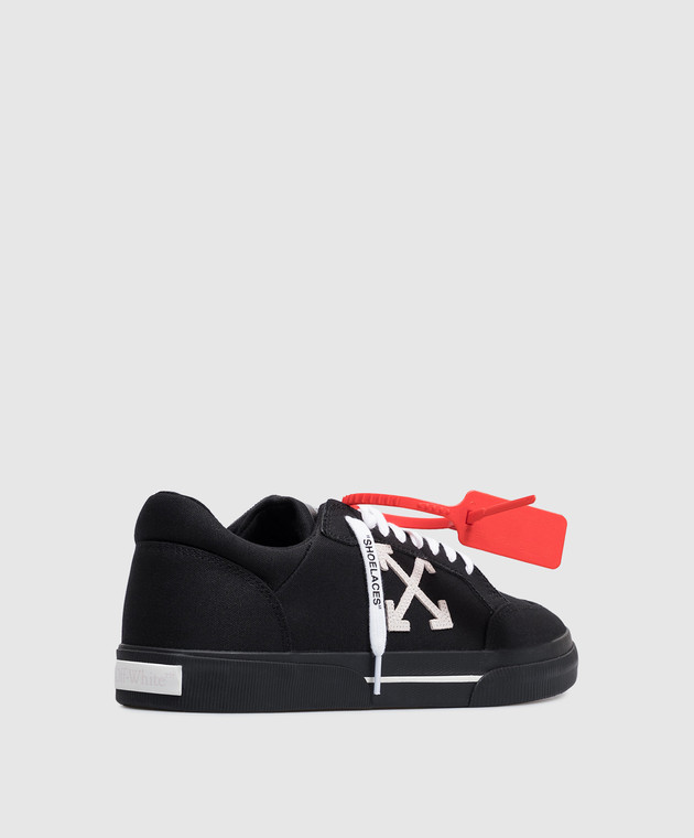 Off-White Черные кеды Vulcanized M293C9F003 изображение 3