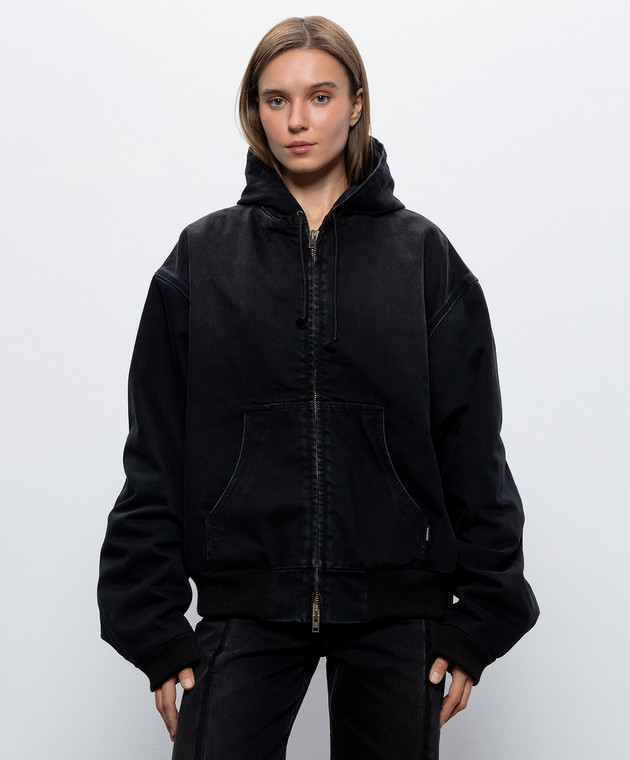 Vetements Черная джинсовая куртка MH27DJ067Bw изображение 3