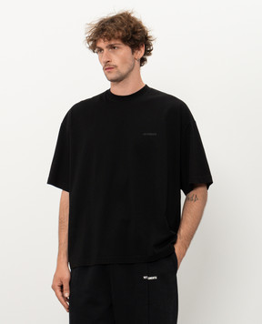 Vetements Чорна футболка з принтом логотипа MH27TR143B