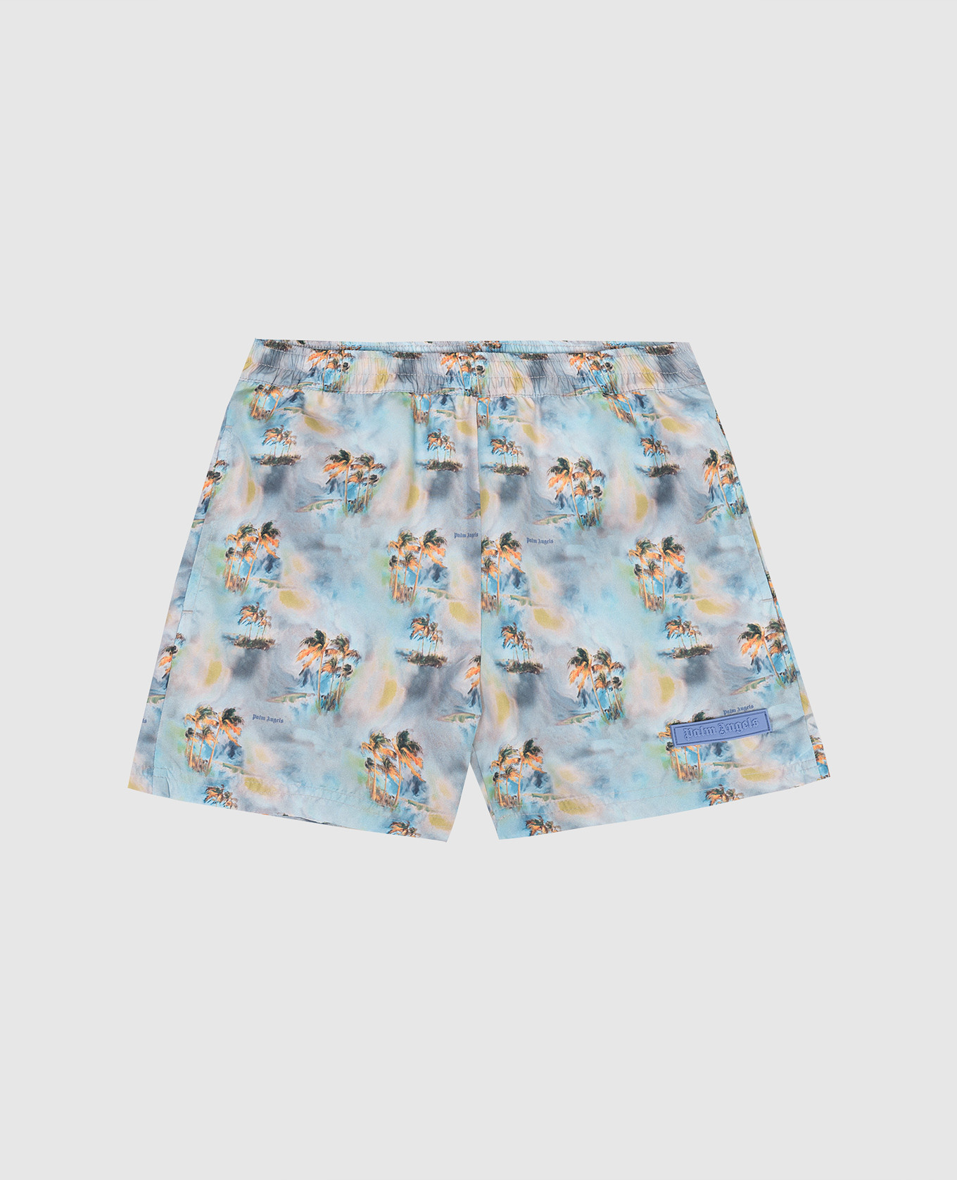 

Голубые шорты для плавания в принт, Голубой, Плавательные шорты