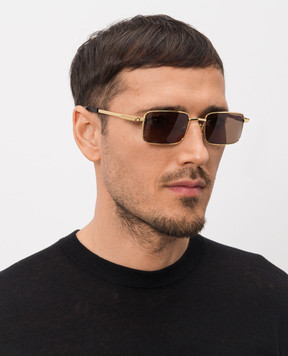 Bottega Veneta Золотисті сонцезахисні окуляри 861367V4450