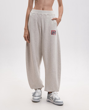 Off-White Бежевые меланжевые джоггеры 2FH00495B