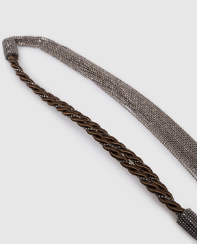 Peserico Коричневе намисто з ланцюжком моніль S35515C0CC813