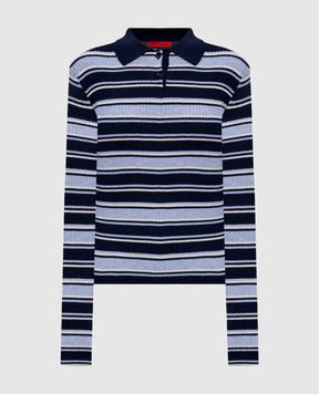 Max & Co Синє поло в смужку MCOLOCUSTA
