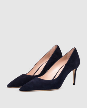 Stuart Weitzman Синие замшевые туфли POWER SK327