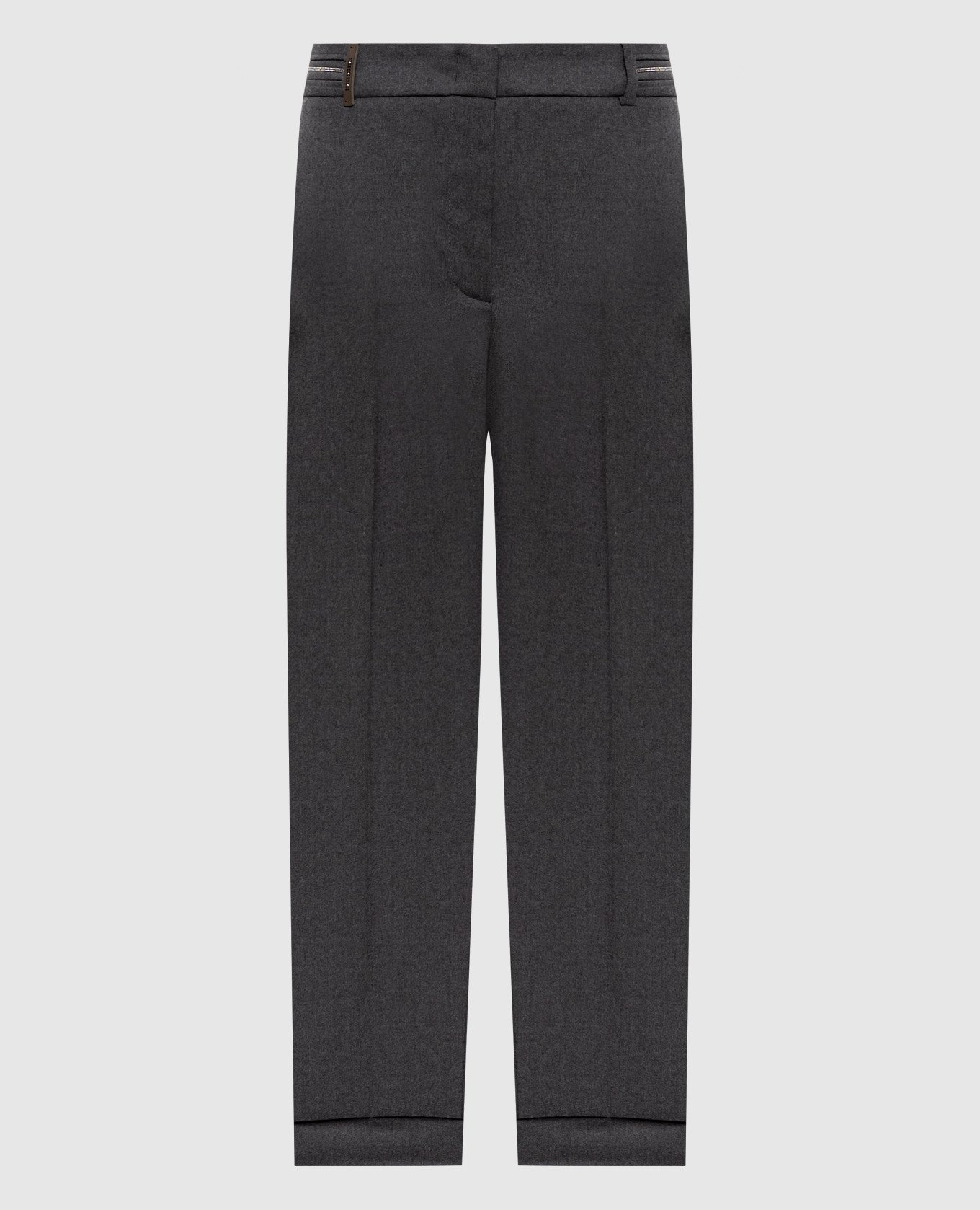 Серые брюки с шерстью