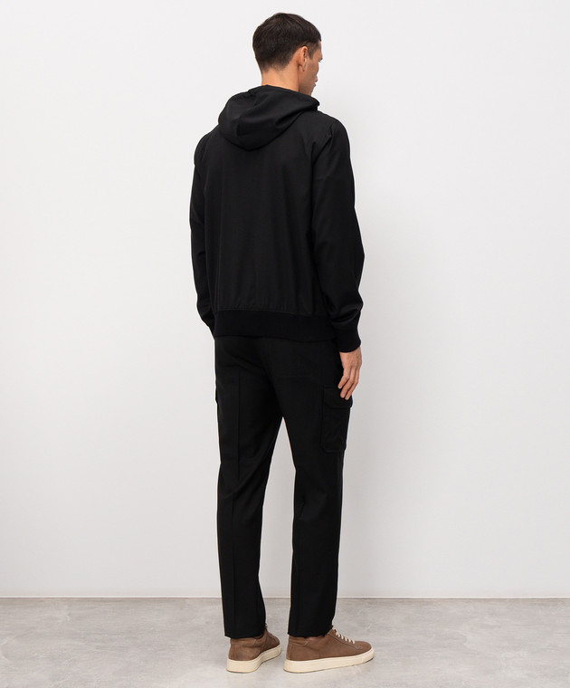 CAPOBIANCO Черный спортивный костюм из шерсти 20M414UN0020M810UN00 изображение 4