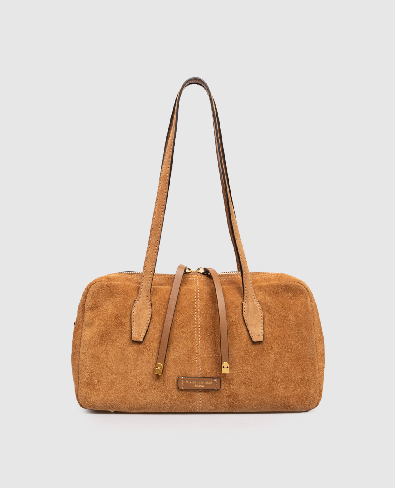 Коричневая замшевая сумка Aryna