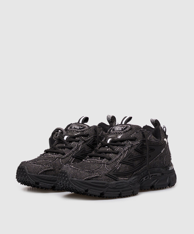 Off-White Черные кроссовки Denim Be Right Back с логотипом OWIA289Z26DEN001 изображение 2
