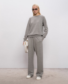 The Row Серый меланжевый свитшот Eulalia с кашемиром 10674K628