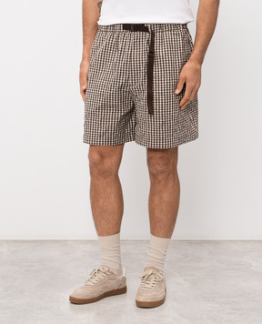 Moncler Коричневі шорти в клітинку L10912B00013599DI
