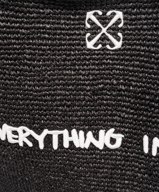 Off-White Чорна сумка-тоут Jitney OWNA23CC99FAB001 зображення 4