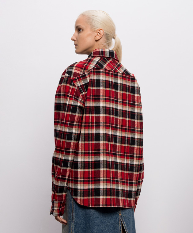 Ann Demeulemeester Красная рубашка Wessel в клетку B0014309FA751w изображение 4