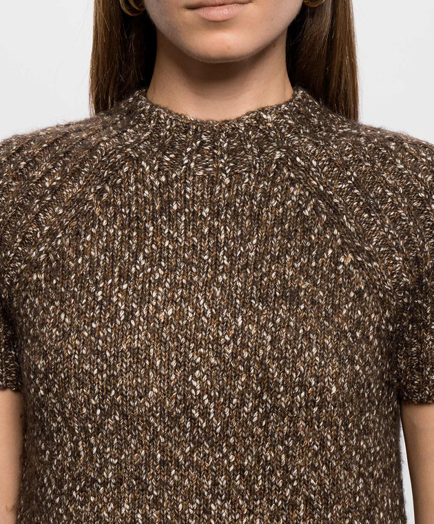 3.1 Phillip Lim Коричневый топ с шерстью F26170634MWB изображение 5