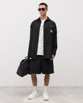 Maison Margiela MM6 Белая футболка с брендовым принтом SH0GC0070M20170