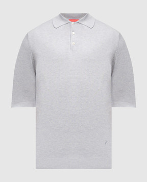 ISAIA Сіре поло із шовку MG8262Y0470