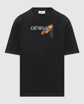 Off-White Серая футболка Cupid Arrow 44MAA120F5J00V