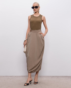 UMA WANG Бежева спідниця Gink UW2026