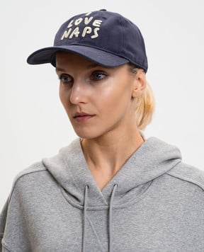 Max & Co Синяя кепка с вышивкой MCLSIAMESE