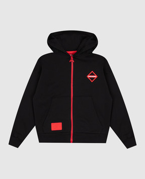 Sprayground Дитяча чорна спортивна куртка Touch of Red SPY1509GBLK