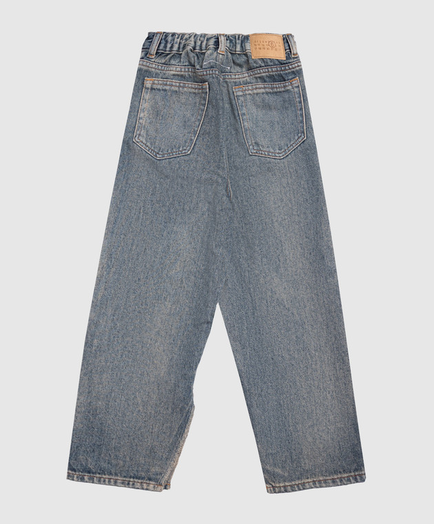 Maison Margiela MM6 Дитячі сині джинси з ефектом потертості M60452MM08D зображення 2