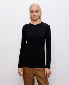 Brunello Cucinelli Черный лонгслив с цепочкой мониль MPT18B0107