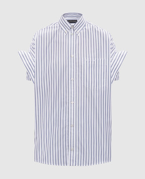 Balenciaga Біла сорочка в смужку з вишивкою логотипа 857833TTM33