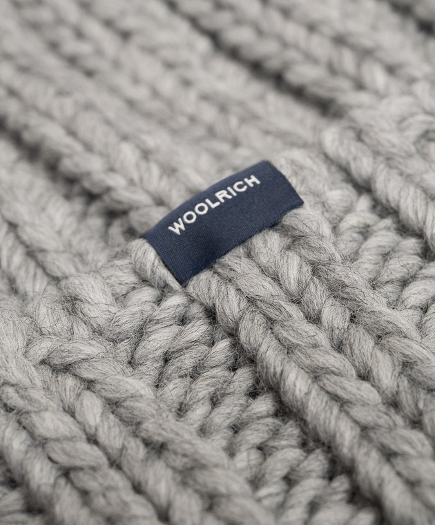 Woolrich Серая шапка с шерстью с нашивкой логотипа CFWWAC0196FBUF0766 изображение 4