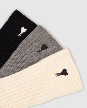 Ami Paris Набір шкарпеток з вишивкою Ami de Coeur USC611AK0007w