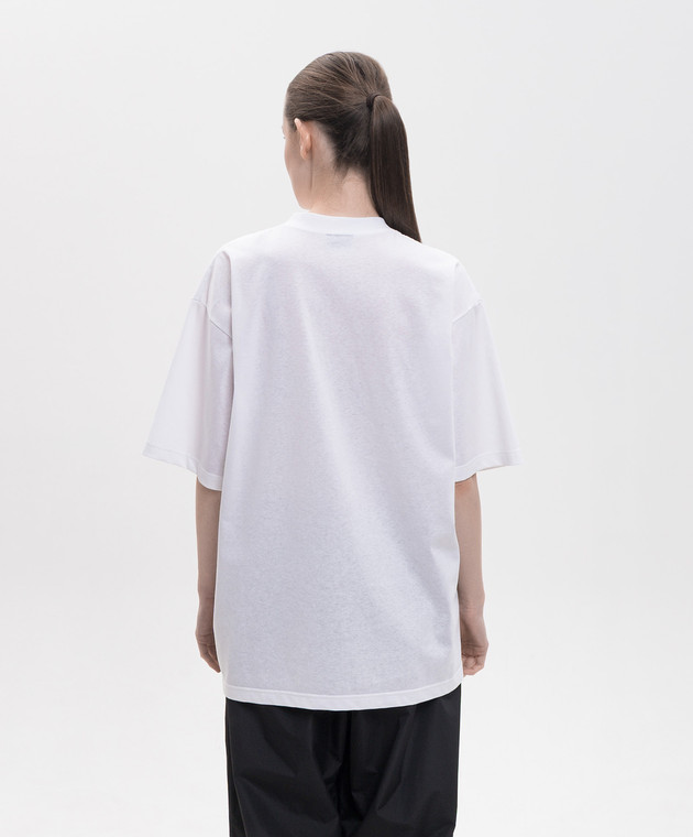 Balenciaga Белая футболка The Window с принтом A00497TUV07 изображение 4