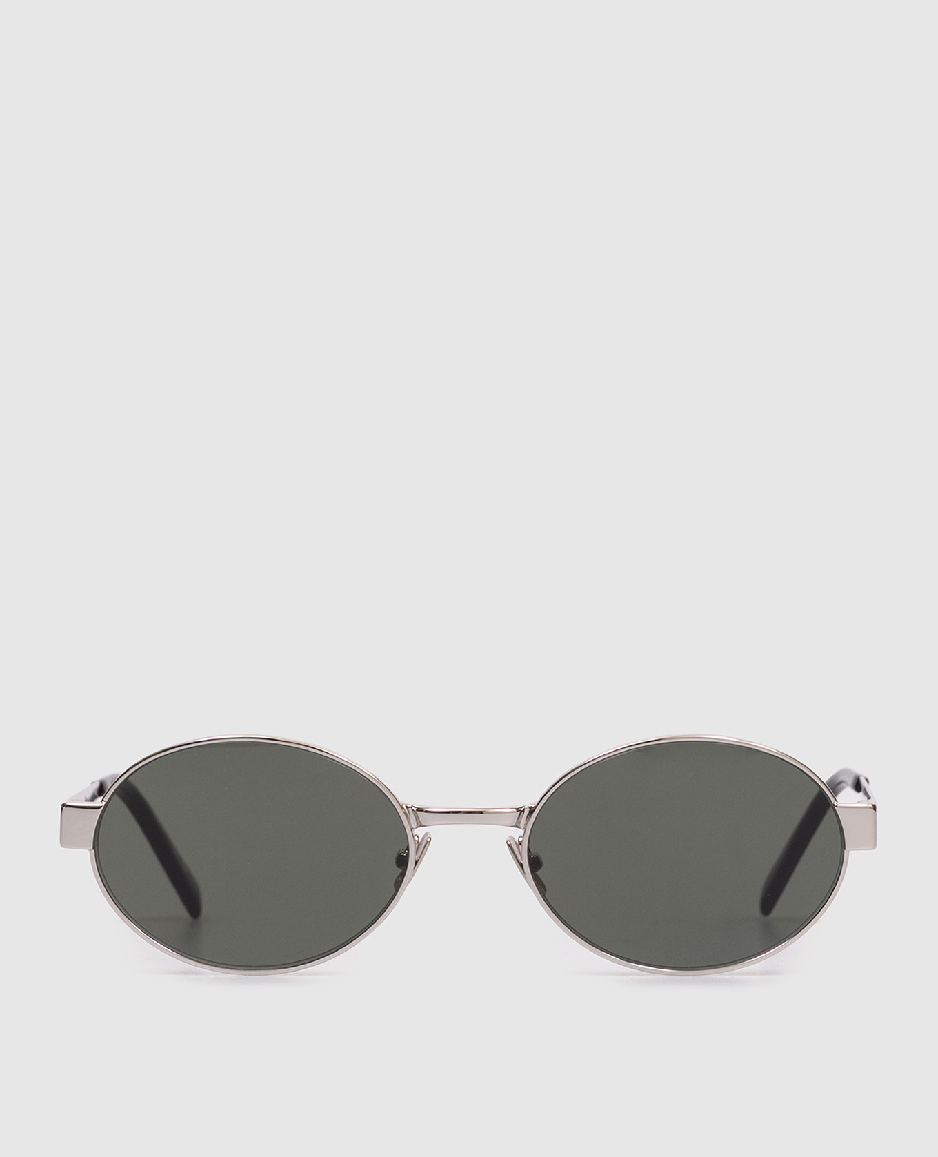 Серебристые очки с гравировкой логотипа