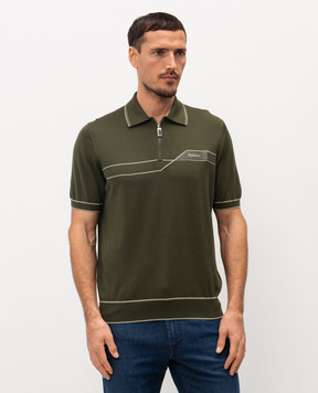 Stefano Ricci Зелене поло із шовку з логотипом K616434Z33F26104