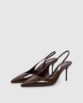 Paris Texas Коричневі шкіряні лаковані слінгбеки LIDIA PX1635XVN01