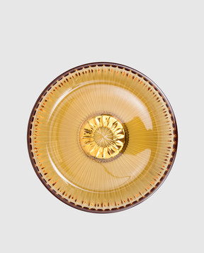 Treesseci Жовта кришталева підставка для дозатора та склянки Elegance EL66AAMGD