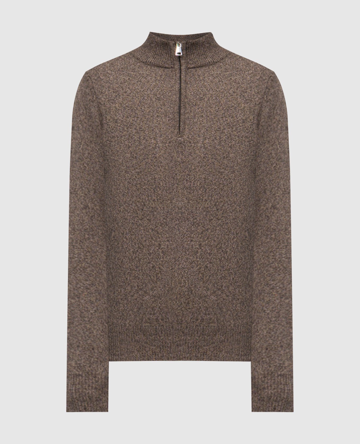 Коричневый свитер из шерсти мериноса