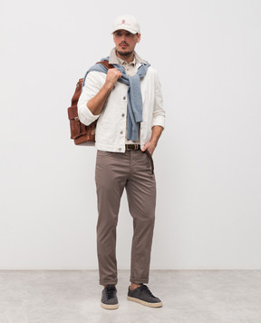 Brunello Cucinelli Коричневые брюки с логотипом M289LI1780