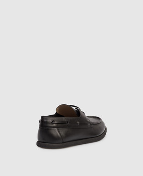 The Row Черные кожаные топсайдеры Novus F1653L57A