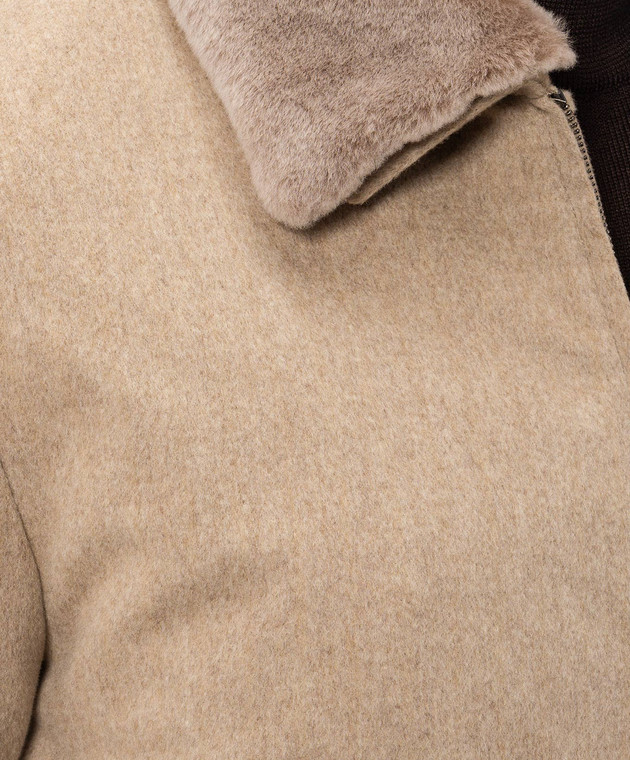 Cashmere&Whiskey Бежева куртка з вовни U636I26 зображення 5