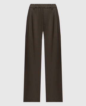 Brunello Cucinelli Штани кольору хакі MB156P9309