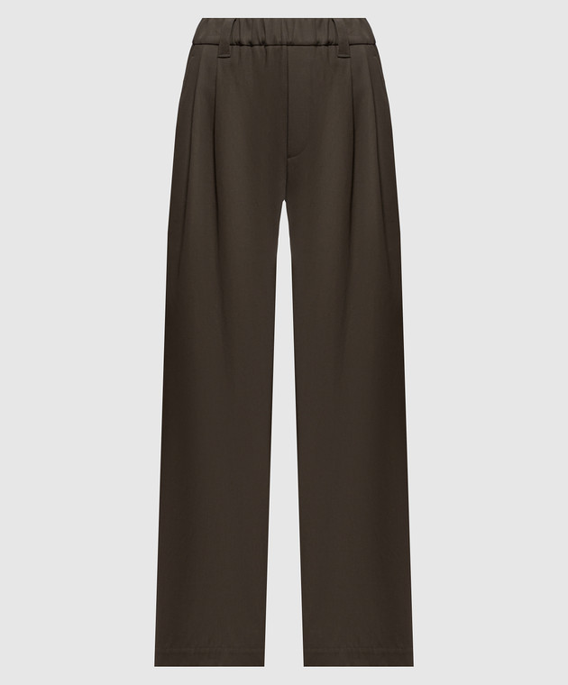 Brunello Cucinelli Брюки цвета хаки MB156P9309