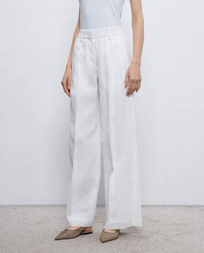 Brunello Cucinelli Білі штани з ланцюжком моніль M0F91P9174