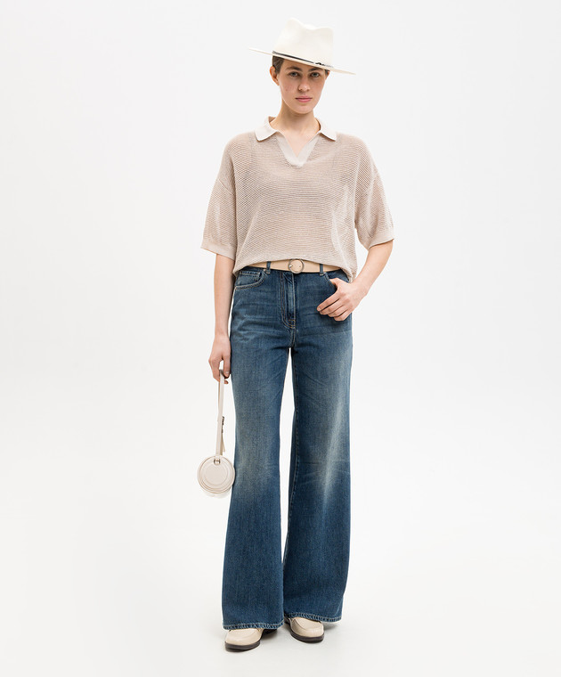 Peserico Сині джинси з патчем логотипа A04256L86Q04946 зображення 2